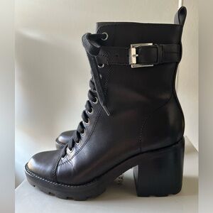 Marc Fisher Lace Up Combat Boots with Ankle Buckle Size 6.5